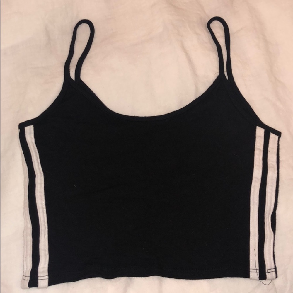 Black Cropped Tank Top